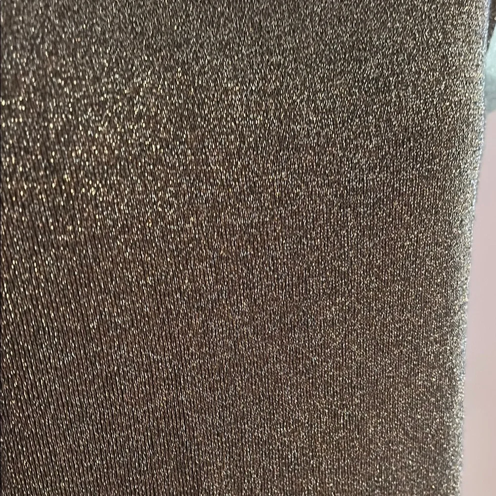 Jones New York Bronze Sparkle Fitted Cap Sleeve T-Shirt - Picture 4 of 8